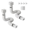 2 Pack Rain Gutter Downspout Extensions, Upgraded Flexible Drain Downspout
