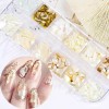 SARATA 12 Rejillas De Uñas De Arte De Piedras Decorativas