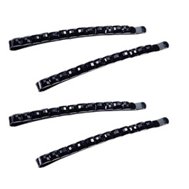 4Pcs Black Rhinestone Barrettes, Shiny Hair Pin, Crystal Diamond Bobby Pin, Hairpin, Sparkly Hair Decoration for Women Clip Bangs Metal Hair Clip Hair Pins Hair Accessories, Hair Styling Pins