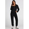 PRETTYGARDEN Long Sleeve Half Zip Sweatsuits Women 2 Piece Outfit