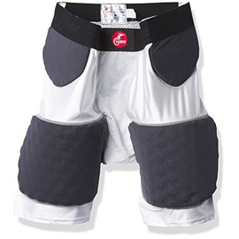 Cramer Hurricane 5 Pad Football Girdle, with Thigh, Hip and Tailbone Pads, Breathable Fabric, Football Gear, Foam Padding for Extra Protection, Football Protection Gear, Football Pant, White, Small