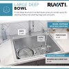Ruvati 25"x22" Drop-in Topmount 16 Gauge Single Bowl Kitchen Sink-