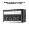4‑Channel Line Mixer Mini Metal Ultra Low Noise Hub Microphone