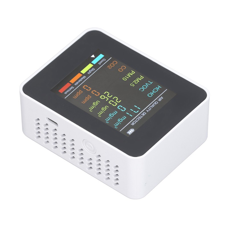 Air Quality Monitor Portable LCD Backlight Screen CO2 TVOC HCHO