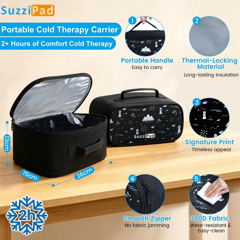 SuzziPad Chemo Gloves Socks Cap and Carrier - Allover Print,