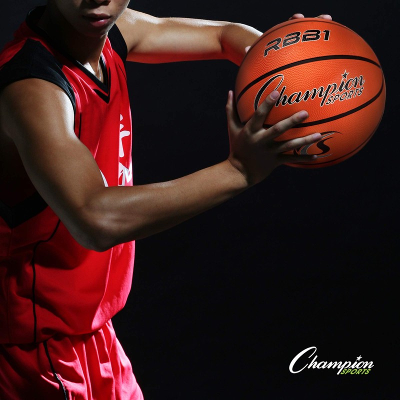 Champion Sports RBB1RD Sport Pro Rubber Basketball, 29.5" - 30"