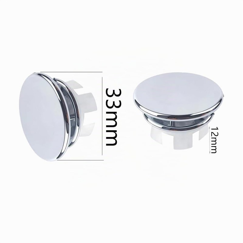 Sink Overflow Cover, Pack of 4 Sink Overflow Rings, Round