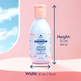Nature Spell Bond Repair Travel Size Shampoo, Protecting & Repairing, For All Hair Types, Infused with Arginine, Vegan, 95ml