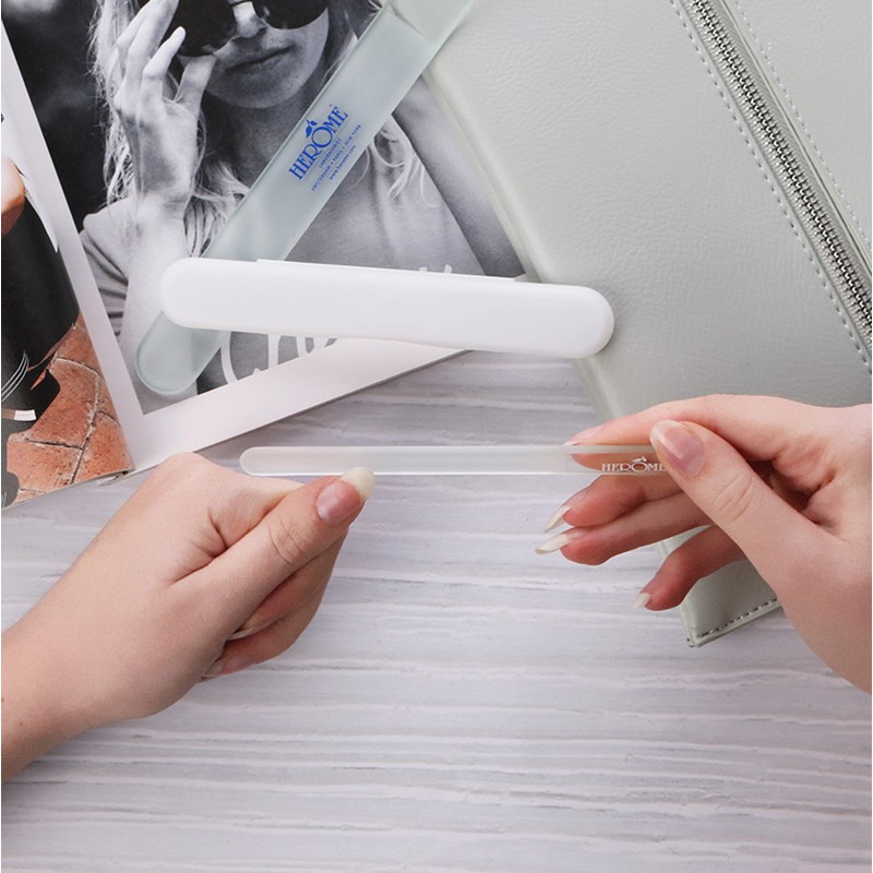 Herome Combi Pack Cuticle Pusher, Glass Nail File Pocket Size