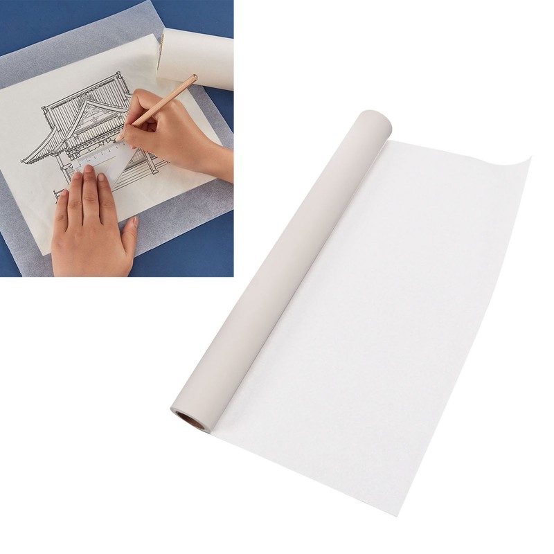 18in 44cm Wide Tracing Paper Roll White High Transparency Clear