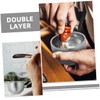 SAFIGLE 2pcs Double Layer Stainless Steel Shaving Bowl for Effortless