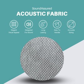 SoundAssured Acoustical Fabric - Acoustically Transparent Fabric for Making Acoustic Panels - DIY Sound Panel Acoustic Fabric (White)