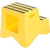 2 Step Plastic Step Stand - Yellow 21"W x 24-1/2"D