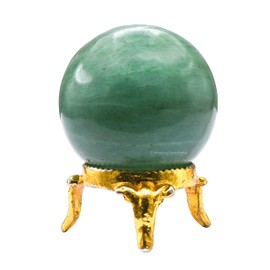 Green Aventurine Crystal Ball with Stand - 1.5" Inches Crystal Sphere Meditation Balls for Witchcraft and Decorative Balls