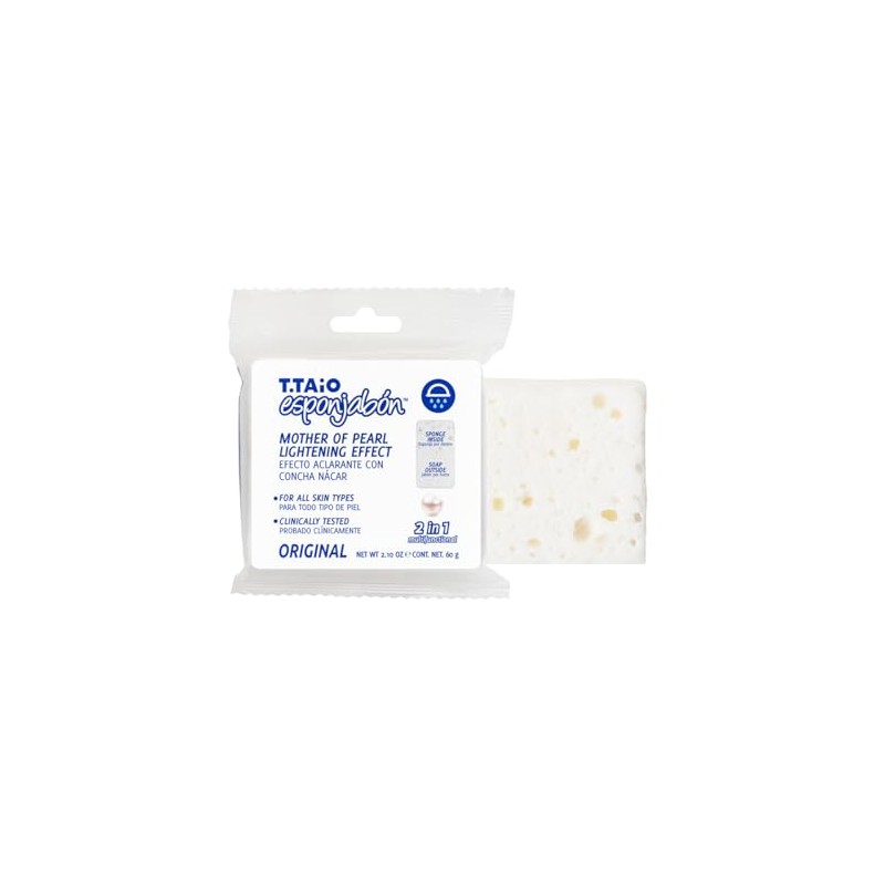 Esponjabón Concha Nácar Aclarante, Jabón con Esponja, Pack 10 x
