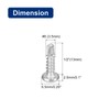 sourcing map #6-1/2" Self Drilling Screws, 120pcs 410 Stainless Steel