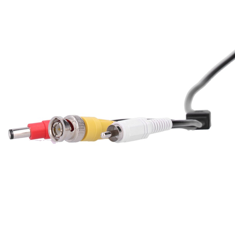 Portable CCTV Cable 3-In 1 Video Audio Power Cord BNC+RCA+DC