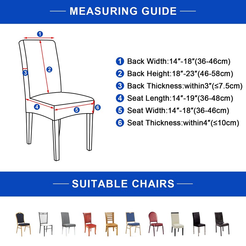 Stretch Dining Chair Covers Soft Removable Kitchen Seat Covers Parsons