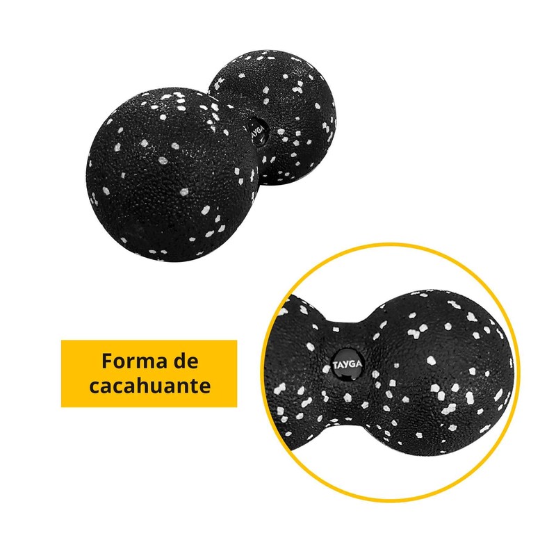 Tayga pelota doble yoga terapia para masaje tipo cacahuate