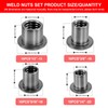 40pcs T-Shaped Weld Nuts, 4 Sizes 1/4"-20 5/16"-18 3/8"-16 1/2"-13