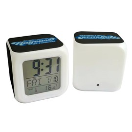 Fabulous Wecker Würfel beleuchtet schwarz – zertifiziert Beste Schwimmerin des Universums Schwimmen Pool – 7,8 x 7,8 x 7,8 cm – Retro Beleuchtung Mehrfarbig LED