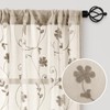 HOMEIDEAS Taupe Sheer Curtains 96 Inches Long 2 Panels Beige