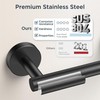 FORIOUS 4 Piece Bathroom Accessories, SUS304 Stainless Steel Double Post