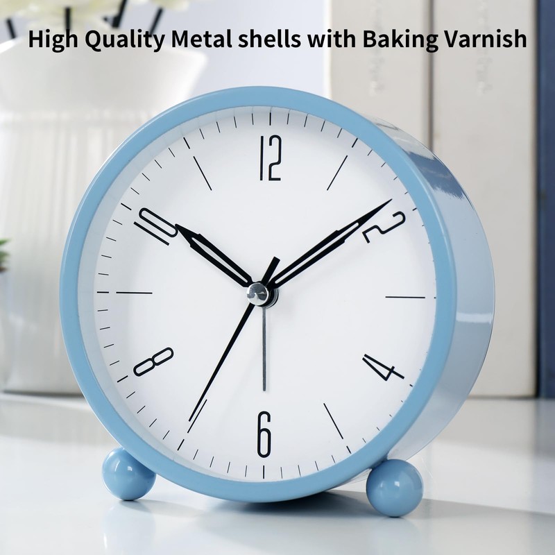 CYMNER modern minimalist metal table clock, an alarm clock with