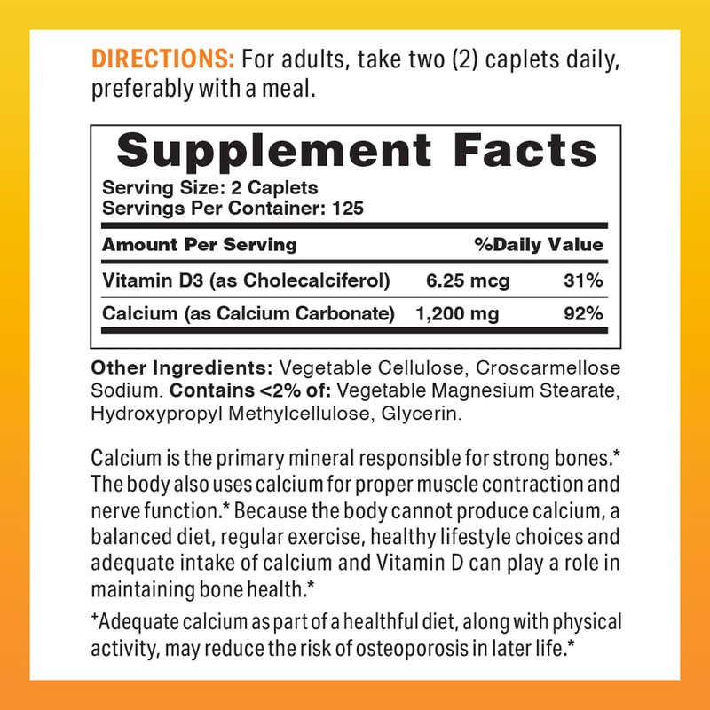 Vitamin World Calcium 600mg + Vitamin D3 250 Coated caplets