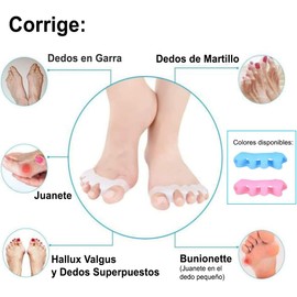 MADIOLA - Separador de Dedos del Pie, Espaciadores de Dedos, Corrector de Juanetes, Enderezador, Alivia el Juanete, Dedos Superpuestos, Dedos en Garra, Dedos de Martillo - Un Par