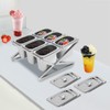 Gdrasuya10 Expandable Stainless Steel Spice Rack Set, 6 Pans Condiment
