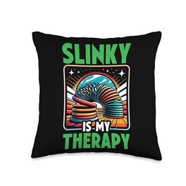 Slinky Toy Slinky Spring Retro 90s Toy Slinkies Throw Pillow