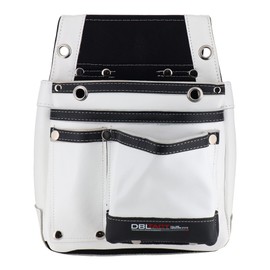 Sankyo Corporation DBLTACT Genuine Leather Superior Nail Bag, 2-Tier, White DTL-07-WH
