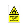 Safety First Display LTD Danger Highly flammable sign - 1.2mm