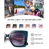 FEISEDY Gafas de sol cuadradas de gran tamaño con incrustaciones