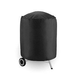 Kettle BBQ Cover – 29x28"/73x71cm Round BBQ Cover for Charcoal Grill, Durable 420D Oxford Waterproof Barbecue Cover, Windproof Anti-UV Rip-Proof Grill Cover with Storage Bag for Weber, Brinkmann