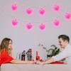 Couah Pink Heart LED String Lights 8.5Ft Mother's Day Lights