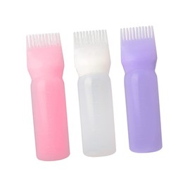 MERRYHAPY 2pcs oil bottles for hair empty hair dye bottles hair dye applicator bottle hair coloring tools oil applicator bottle for hair dye bottle root comb applicator brush care white