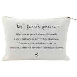 CoolMoon Makeup Bags Cosmetics Pouch, Friendship Gift, Friend Gift, Gift For Best Friend, Best Friends Gifts for Women, Friend Birthday Gift, Colleague Gift, Friend Thank you Gift