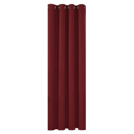 Deconovo Thermal Insulated Blackout Curtain Eyelet Curtain for Bedroom 52"x 90" Red 1 PANEL