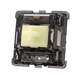 DUROCK Linear Switches, Creamy Yellow Stem L1 Linear 55g Switch, 5 Pins Smooth Lubed Mechanical Keyboard Switches (DUROCK L1 Smokey 55g, 90pcs)