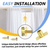 Nvguoes 3/8" Inside Mount Curtain Rod Brackets (4-Pack) 丨Heavy Duty
