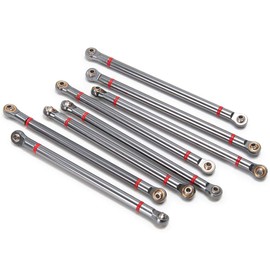 8PCS Alloy Upper & Lower Rod Link Linkage for 1/10 RC Axial SCX10 313mm Wheelbase
