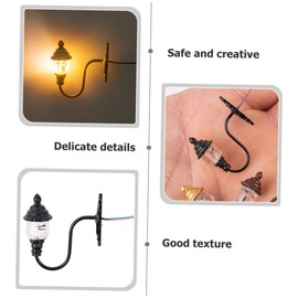 DOITOOL 4pcs Dollhouse Wall Light Christmas Decor Mini Furniture Chandelier Light Mini House Chandeliers Miniature Sconces Lights Mini Wall Lamp Models DIY Sand Table Decor Mini Lights LED