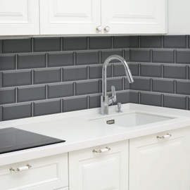 Alwayspon Vinyl Wall Tile Transfers Brick Sticker for Home Decor, Peel&Stick Self-Adhesive Backsplash Subway Sticker Tile Decals for Kitchen Bathroom Decor, 8x4Inch/20x10CM