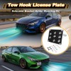 Drill Free Front Grill Mesh Tow Hook License Plate Relocation