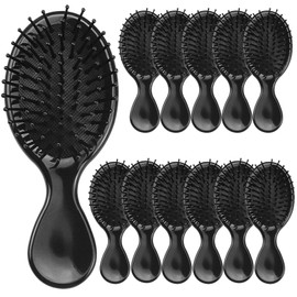 20Pack Mini Hair Brushes Bulk, Mini Hair Brush Individually Wrapped, SoftBristles Adds Shine, Scalp Massage and Detangling, Perfect for Bridesmaid Gifts, Party Favors, Travel, Homeless(Bright Black)