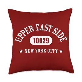 UPPER EAST SIDE 10029 NEW YORK CITY / NYC Athletic Design Throw Pillow