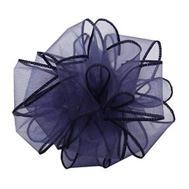 Berwick ISS-009-50-NAN Navy Wired Edge Ribbon