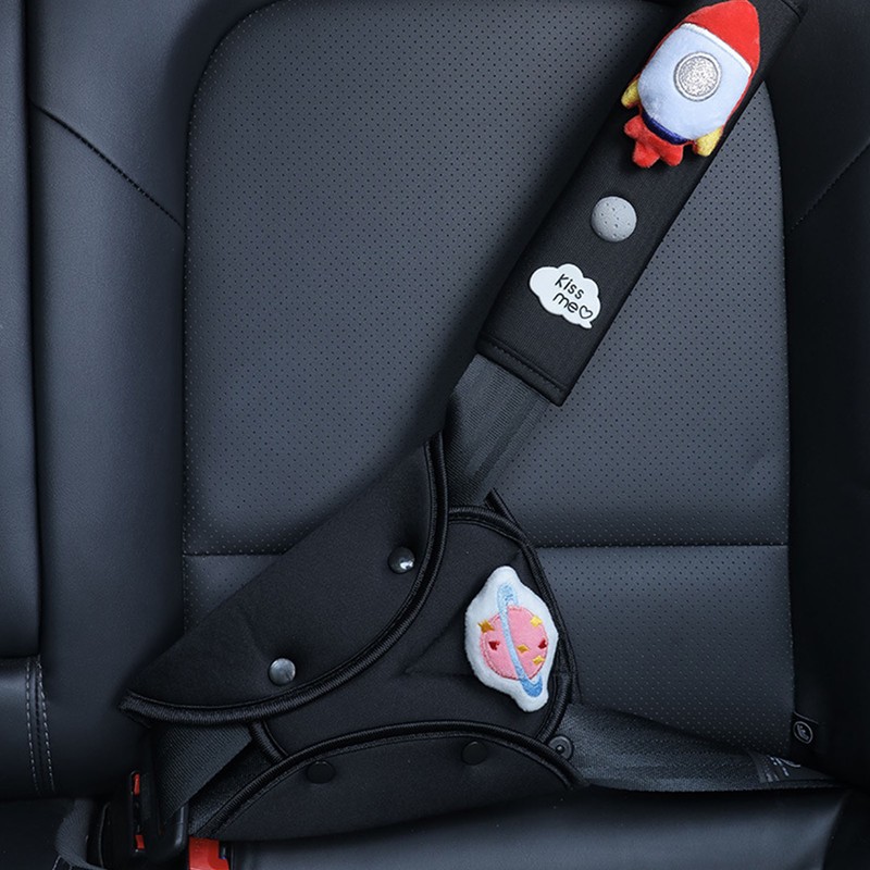 Car Seatbelt Cushion Pad Cute Soft Thick Polyester Kids Car